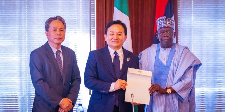 Tinubu confers with South Korean envoy on trade, investment