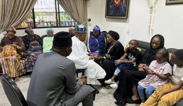 Shettima visits ex-Women Affairs Minister, Tallen, condoles with family over son’s death