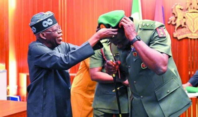 Tinubu decorates acting Chief of Army Staff Olufemi Oluyede with new rank, pledges ahead better days ahead for Nigerians