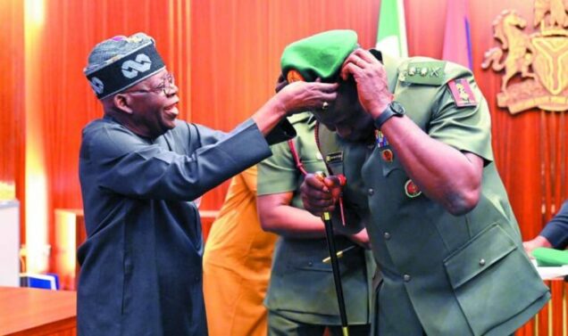 Tinubu decorates acting Chief of Army Staff Olufemi Oluyede with new rank, pledges ahead better days ahead for Nigerians