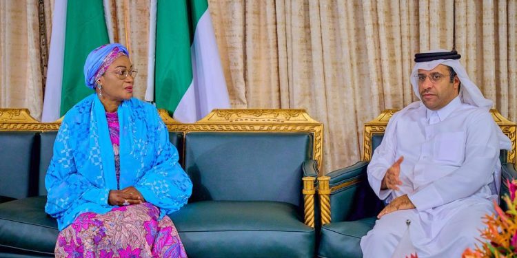 First Lady Oluremi Tinubu receives Qatari Ambassador to Nigeria, prays for world standing firm against war provocations
