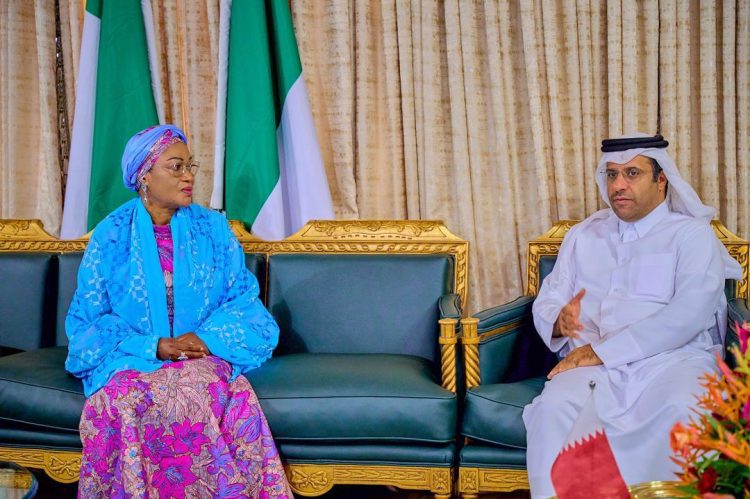 First Lady Oluremi Tinubu receives Qatari Ambassador to Nigeria, prays for world standing firm against war provocations