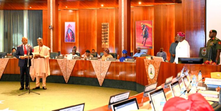 Tinubu swears in ministers, Bernard Mohammed Dodo, Kingsley Tochukwu Udeh