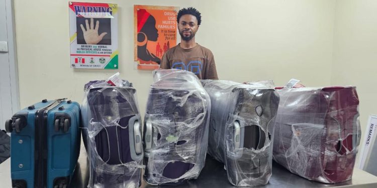 Italy-bound businessman intercepted with cocaine consignments in shoe soles, bag railings 